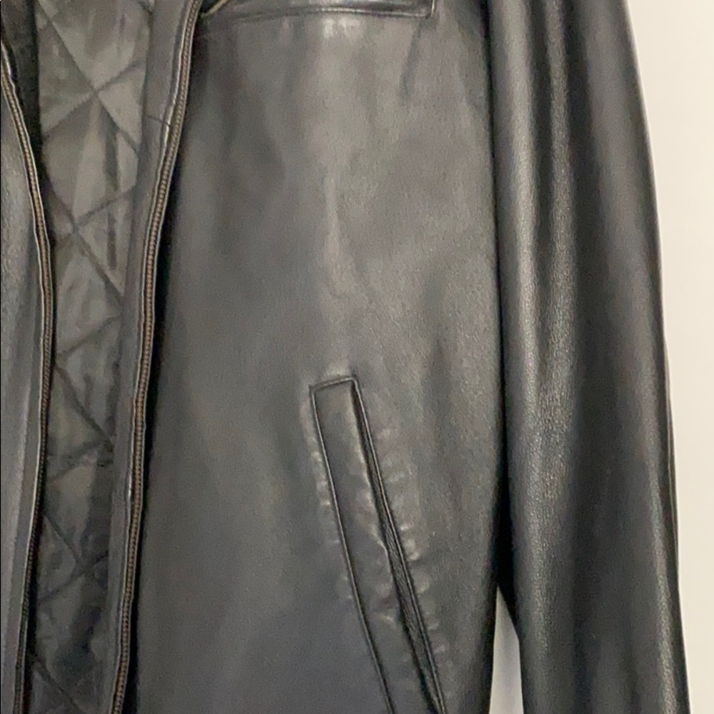Leather men’s jacket zipper up - Picture 2 of 10